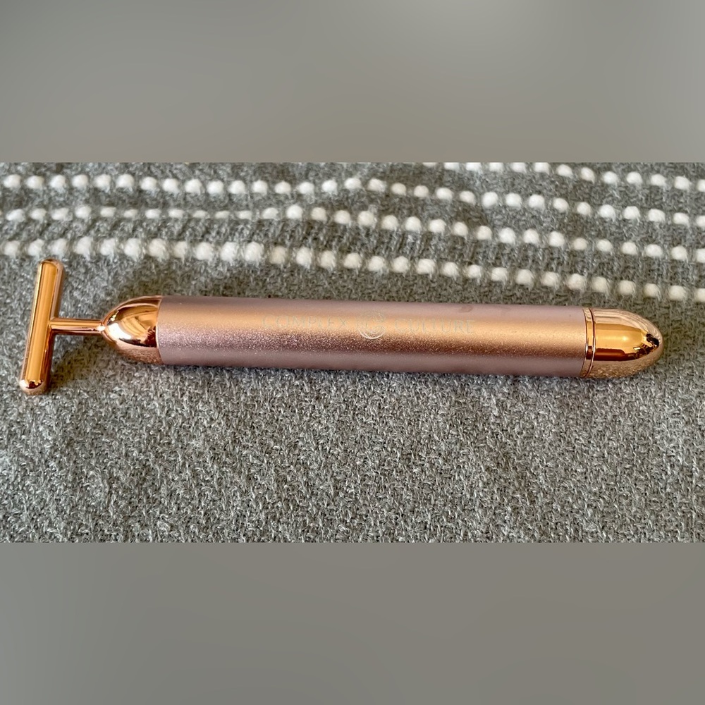 Complex Culture Rose Gold Sonic T Bar  Facial Massager